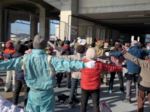 開会式、準備運動