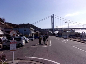 瀬戸大橋!綺麗です。冷たい風も心地よく感じられる景色に感謝しながら帰路へ。