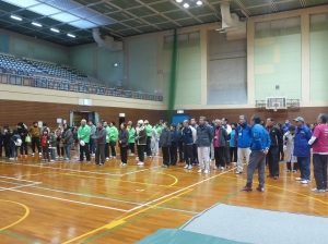開会式が始まりました、寒い中、ありがとうございます!