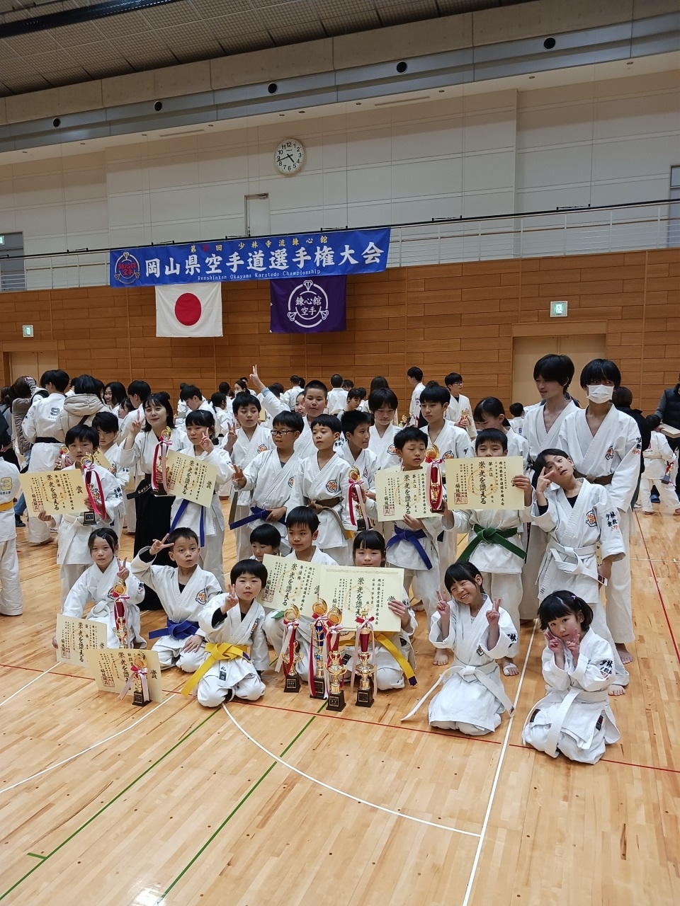 全日本少林寺流空手道連盟錬心舘岡山西地区本部倉敷支部（練習場所：水島武道館）、倉敷中央支部（練習場所：西阿知公民館）