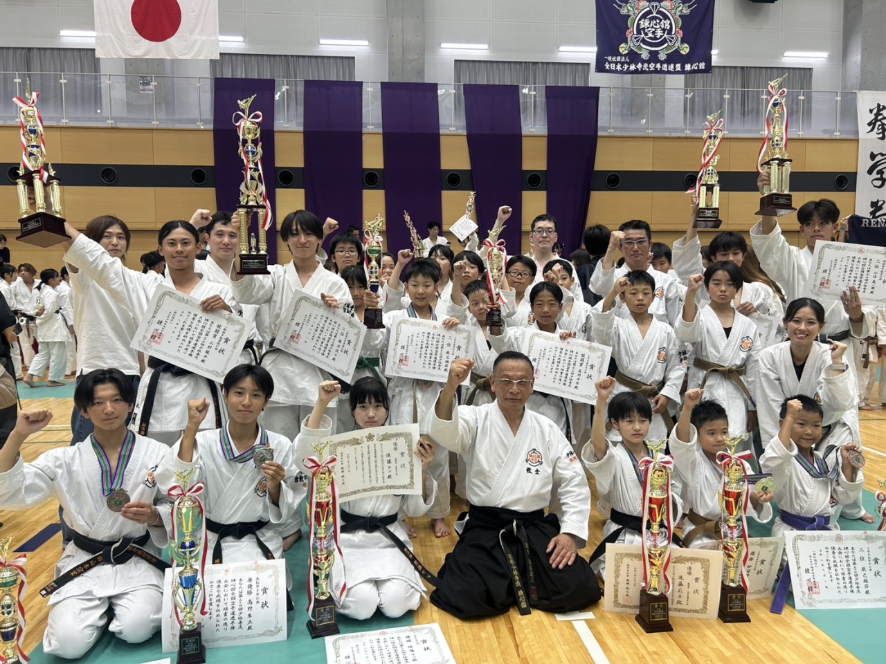 全日本少林寺流空手道連盟錬心舘岡山西地区本部倉敷支部(練習場所:水島武道館)、倉敷中央支部(練習場所:西阿知公民館)