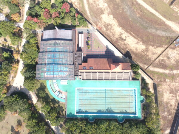 福田公園プール空撮