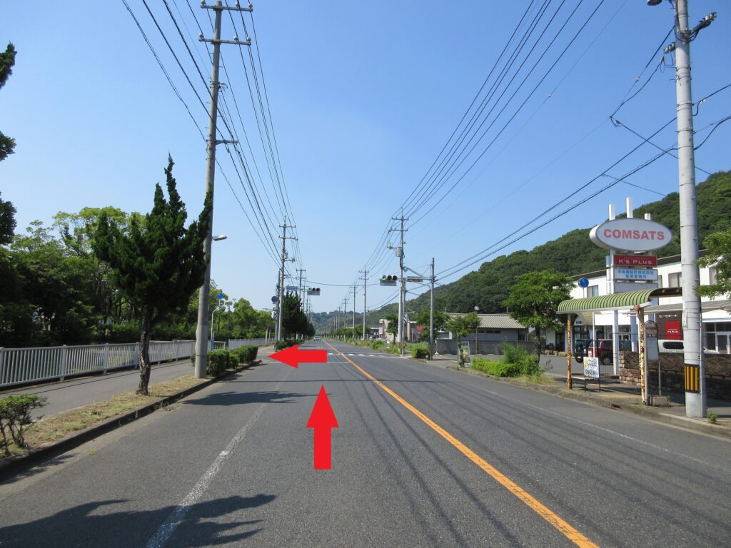 水島緑地福田公園第二駐車場入口児島方面