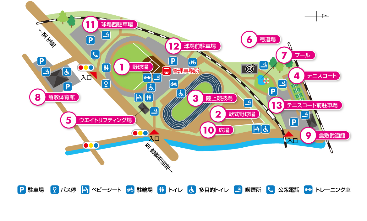倉敷運動公園MAP