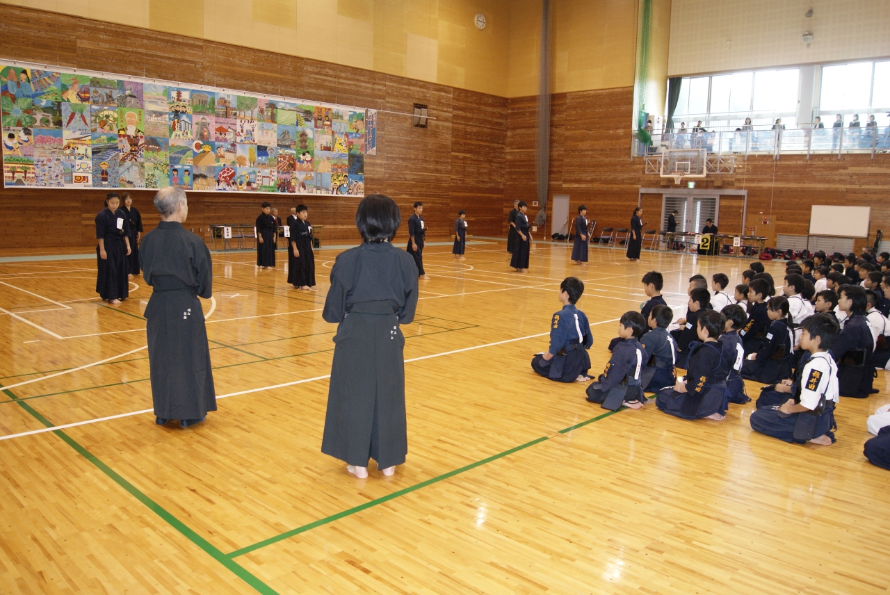 体験者の演武発表の様子