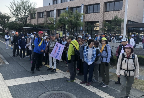 児島支所でのスタート直前の様子