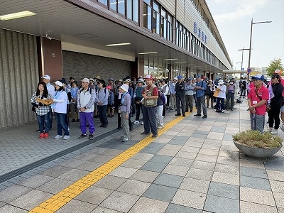 出発・ゴールの新倉敷駅北口