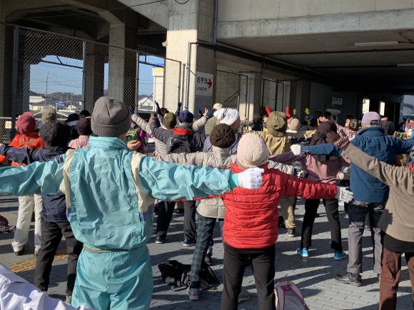 開会式、準備運動