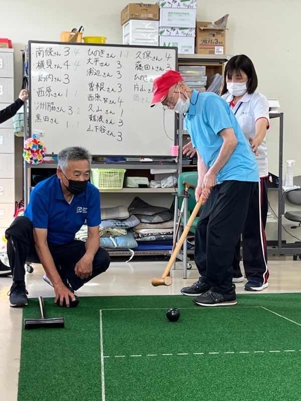 倉敷市スポーツ推進委員協議会　王慈会　通所、ワンズ合同囲碁ボール大会（児島地区）