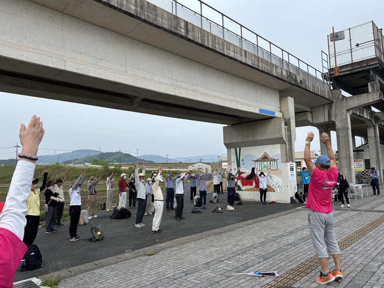 ラジオ体操で準備オッケー
