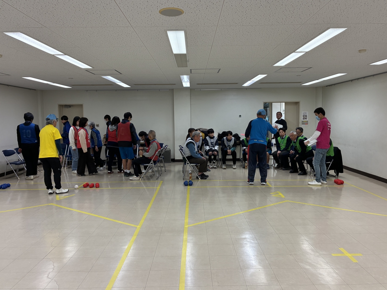 ボッチャの説明を受けて