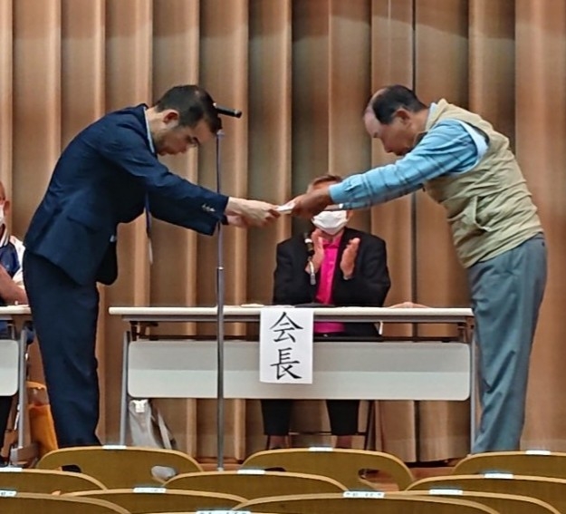 感謝状授与