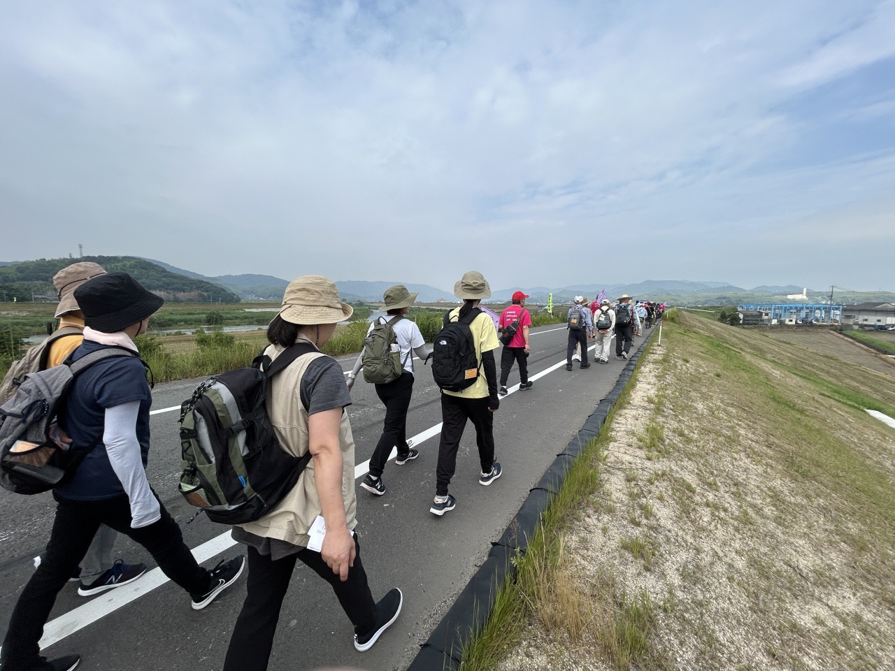 真備町内を見渡しながら軽快に進みます
