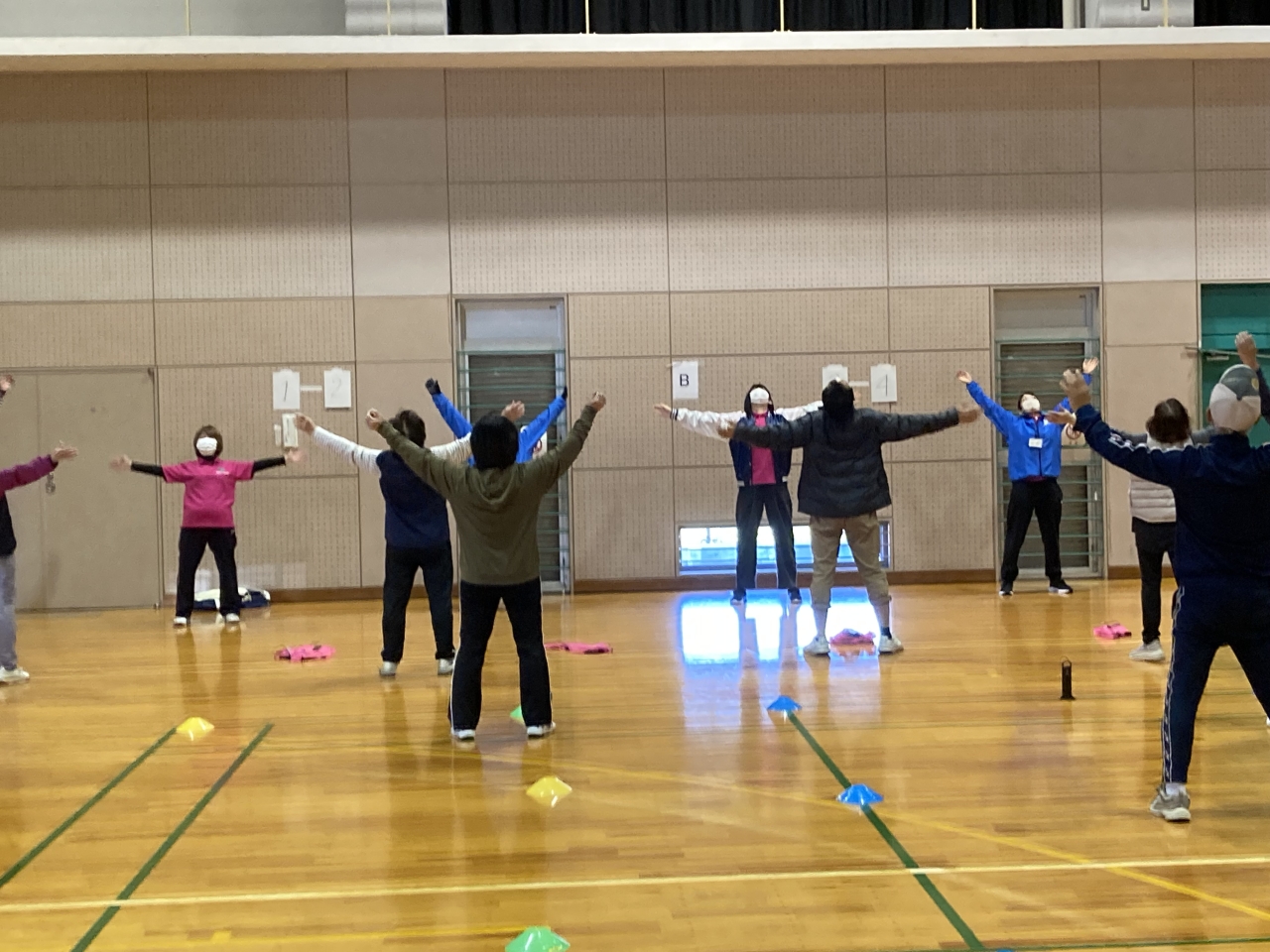 準備運動のラジオ体操