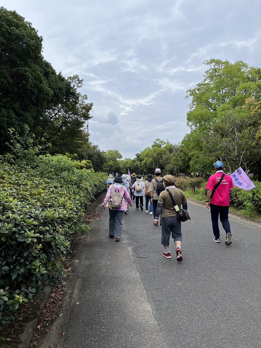 休憩後、福田公園を出発