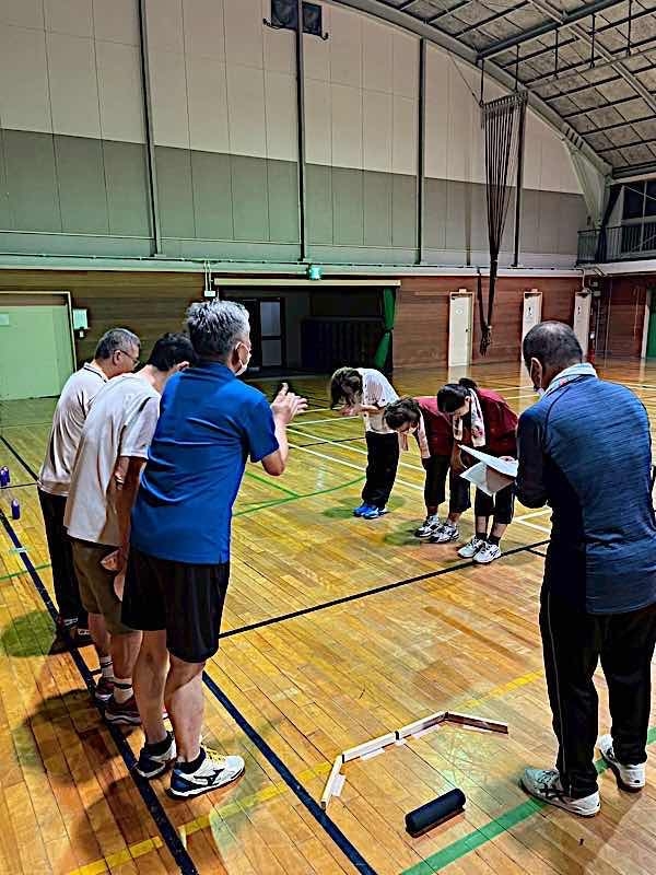 試合終了の挨拶です