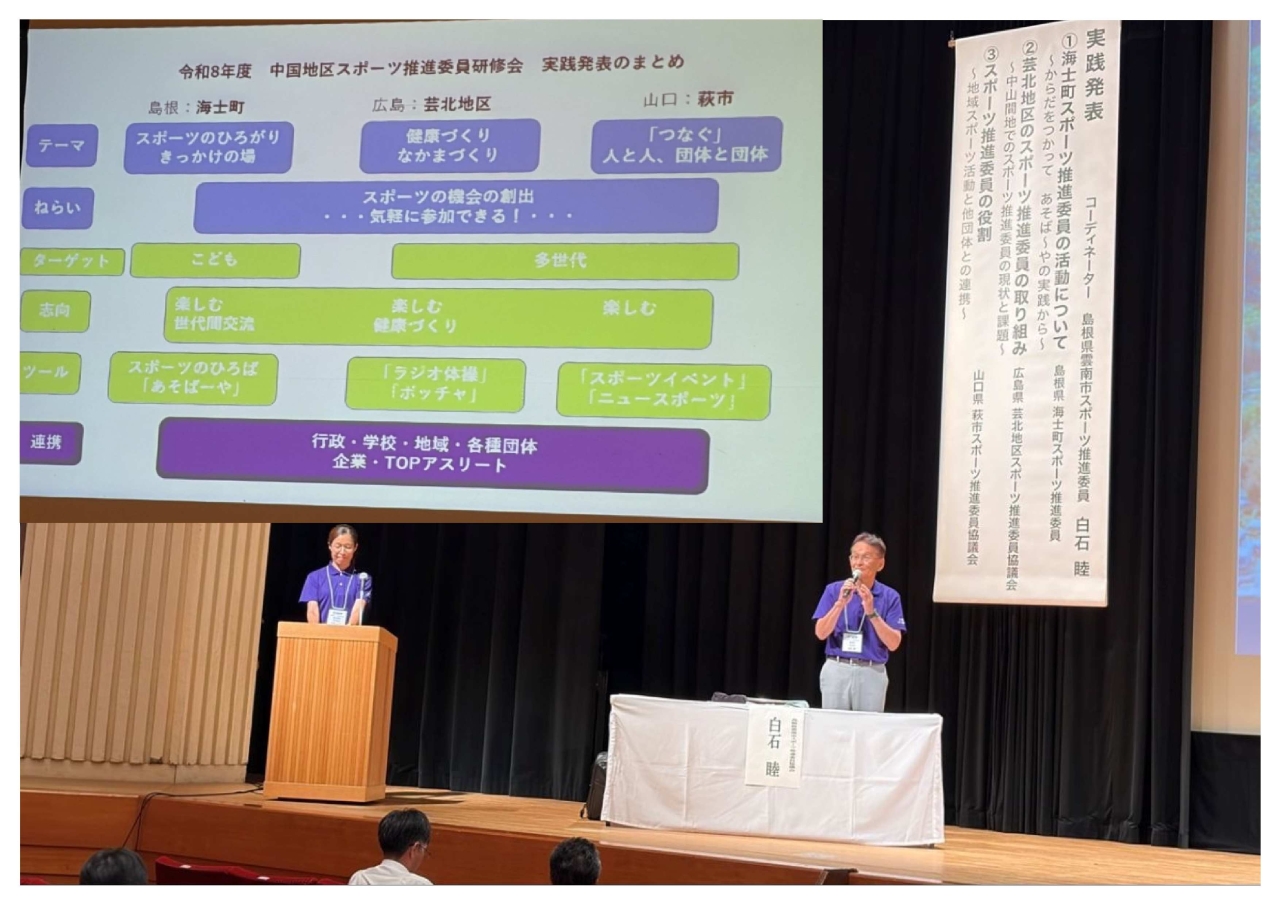 活動の実践発表３件（島根・広島。山口）
