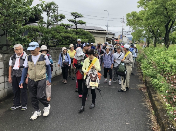 亀島山の北側を抜けます