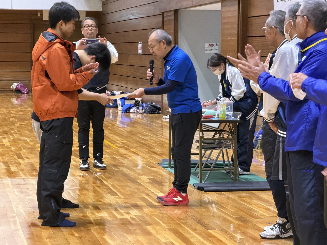 表彰式　おめでとうございます