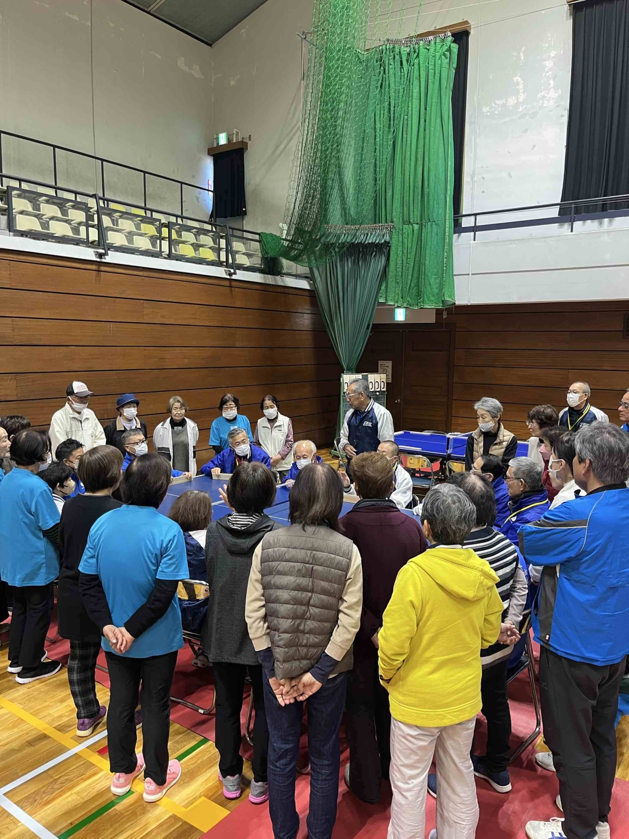 卓球バレーは経験者が多く盛り上がりました！