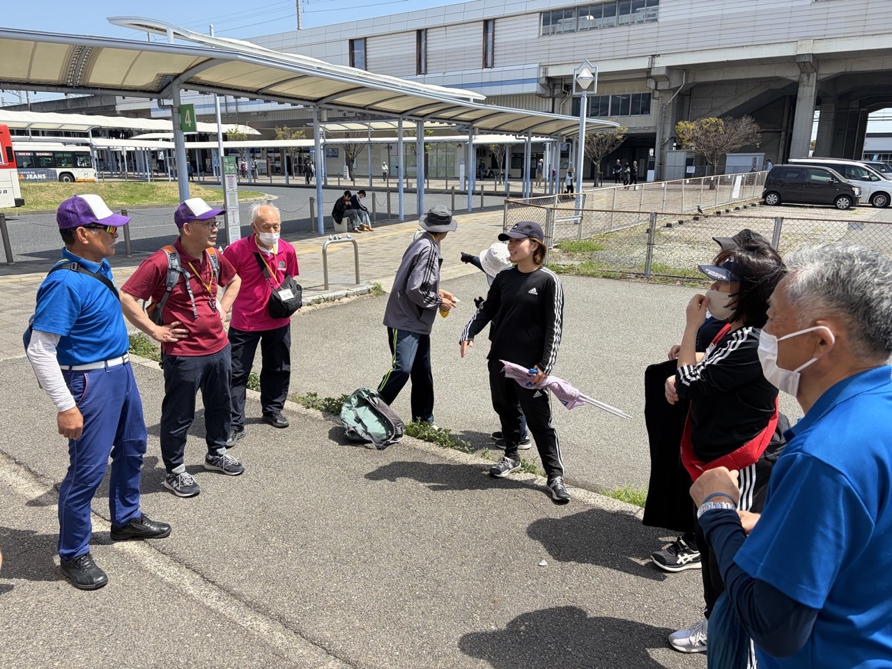 JR児島に到着し、本日の反省会です。お疲れ様でした！
